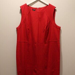 EUC: Talbots Red Luxe Ponte Sheath Dress - Sz 18W